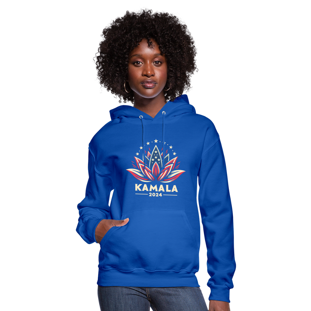 Kamala Harris 2024 Presidential Lotus Women's Hoodie - royal blue