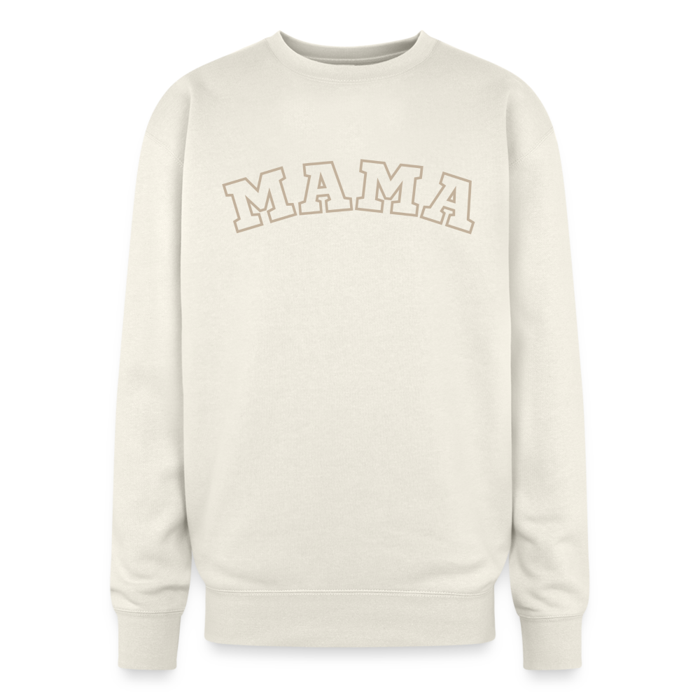 Mama Block Letters Oversized Crewneck Sweatshirt - ivory