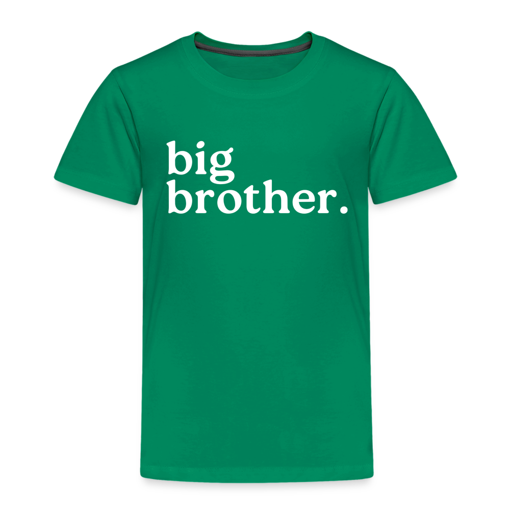 Toddler Big Brother Short Sleeve T-Shirt - kelly green