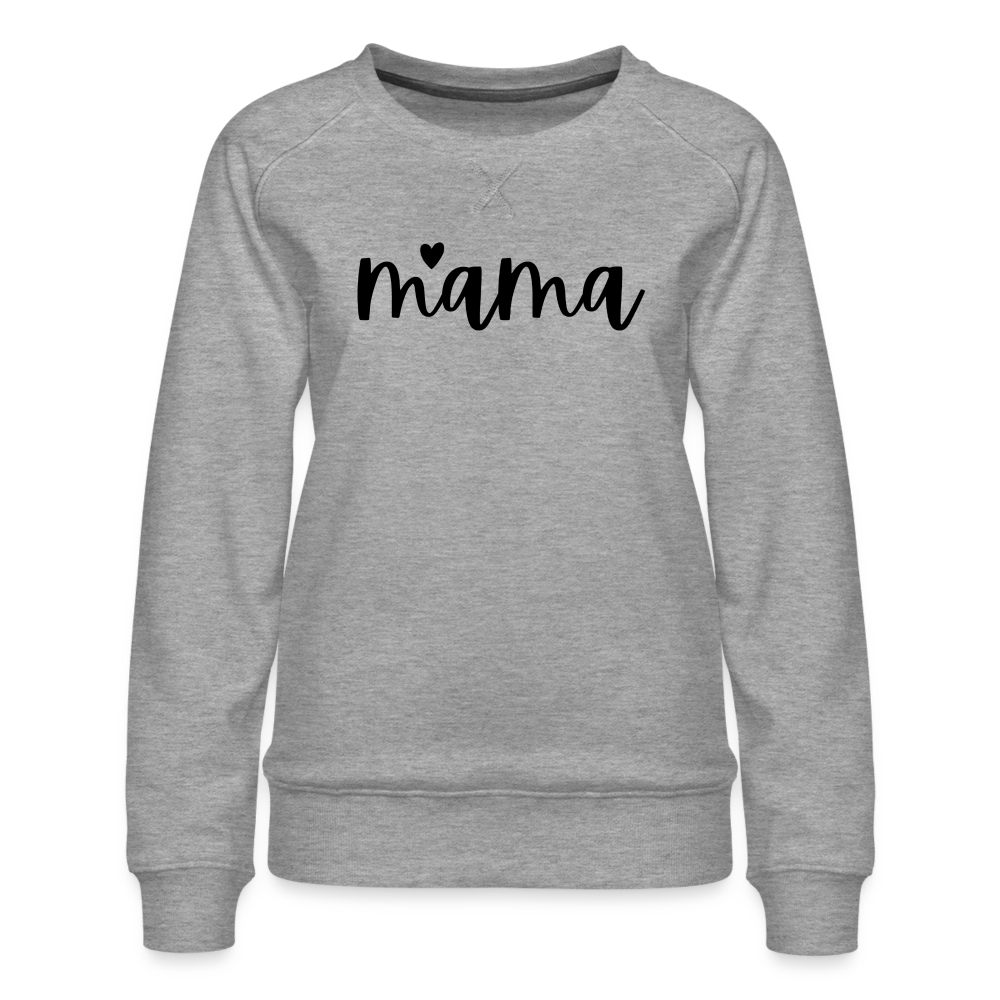 Mama Heart Women’s Premium Sweatshirt - heather grey