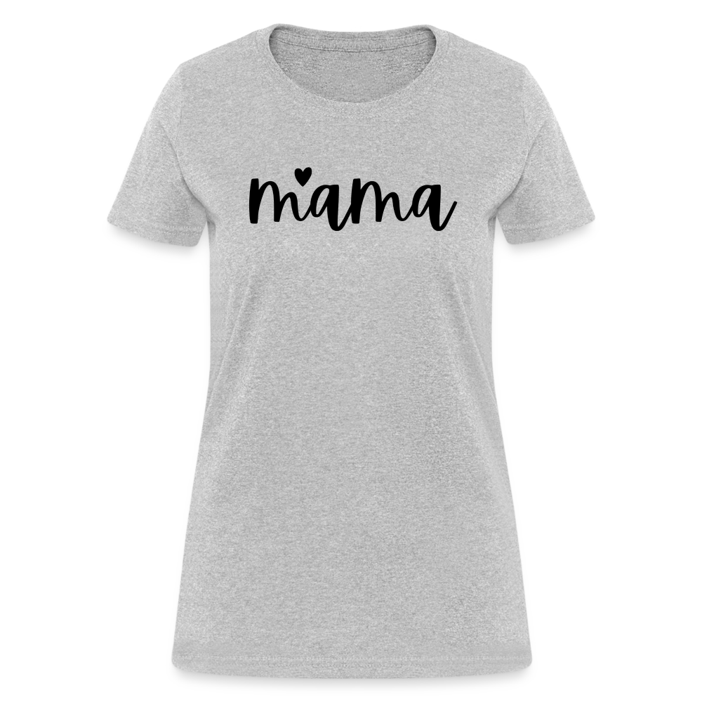 Mama Heart Women's T-Shirt - heather gray