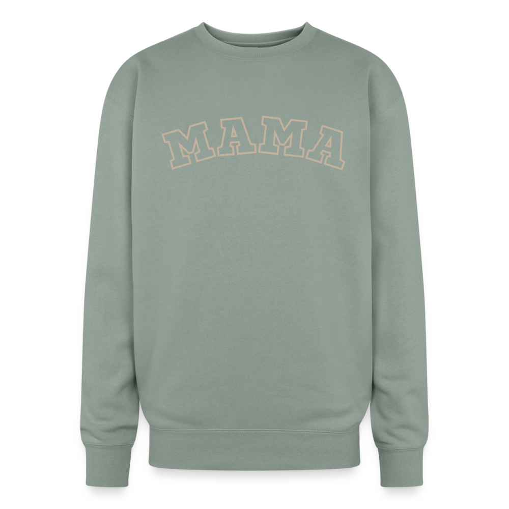 Mama Block Letters Oversized Crewneck Sweatshirt - sage