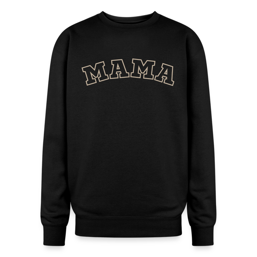 Mama Block Letters Oversized Crewneck Sweatshirt - black