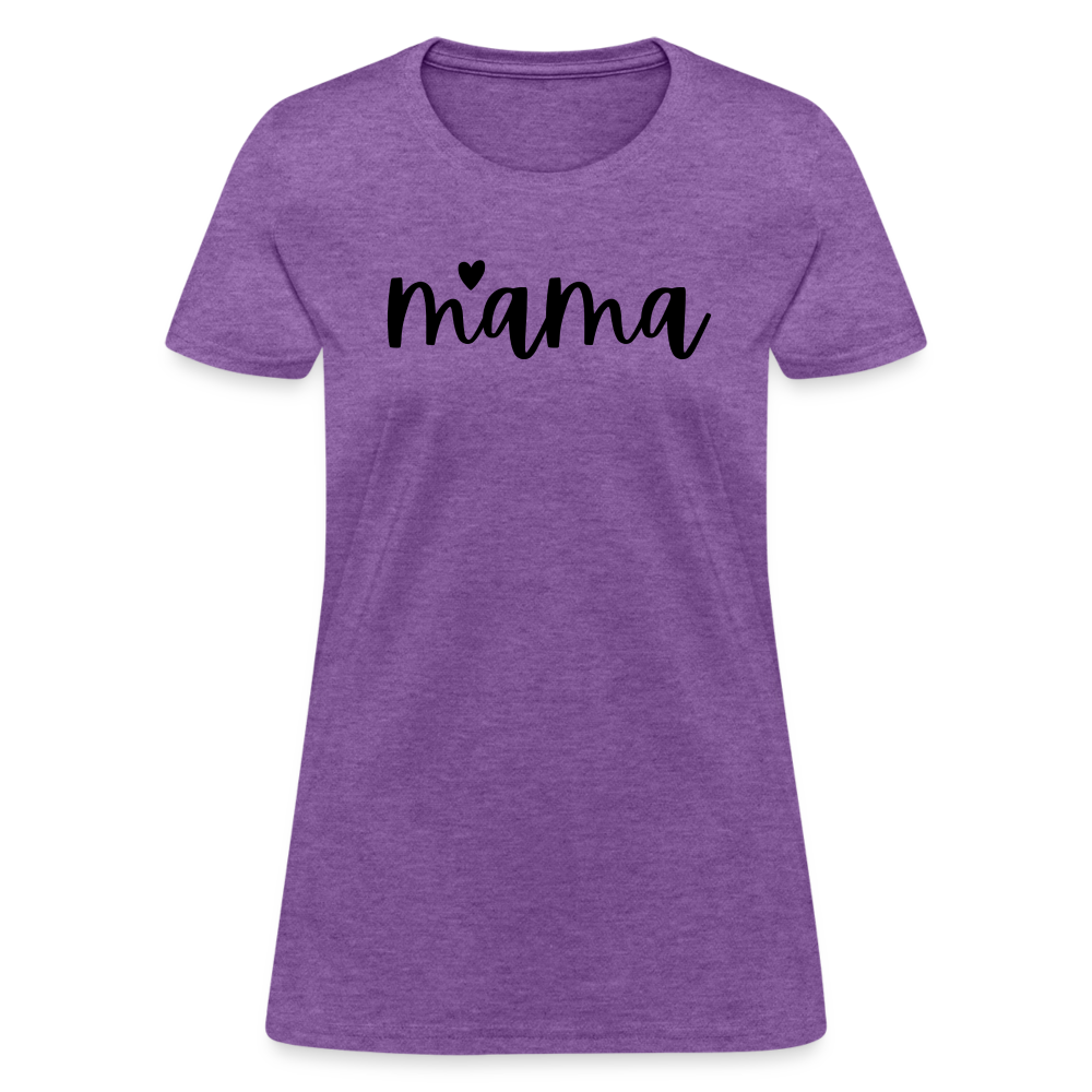 Mama Heart Women's T-Shirt - purple heather