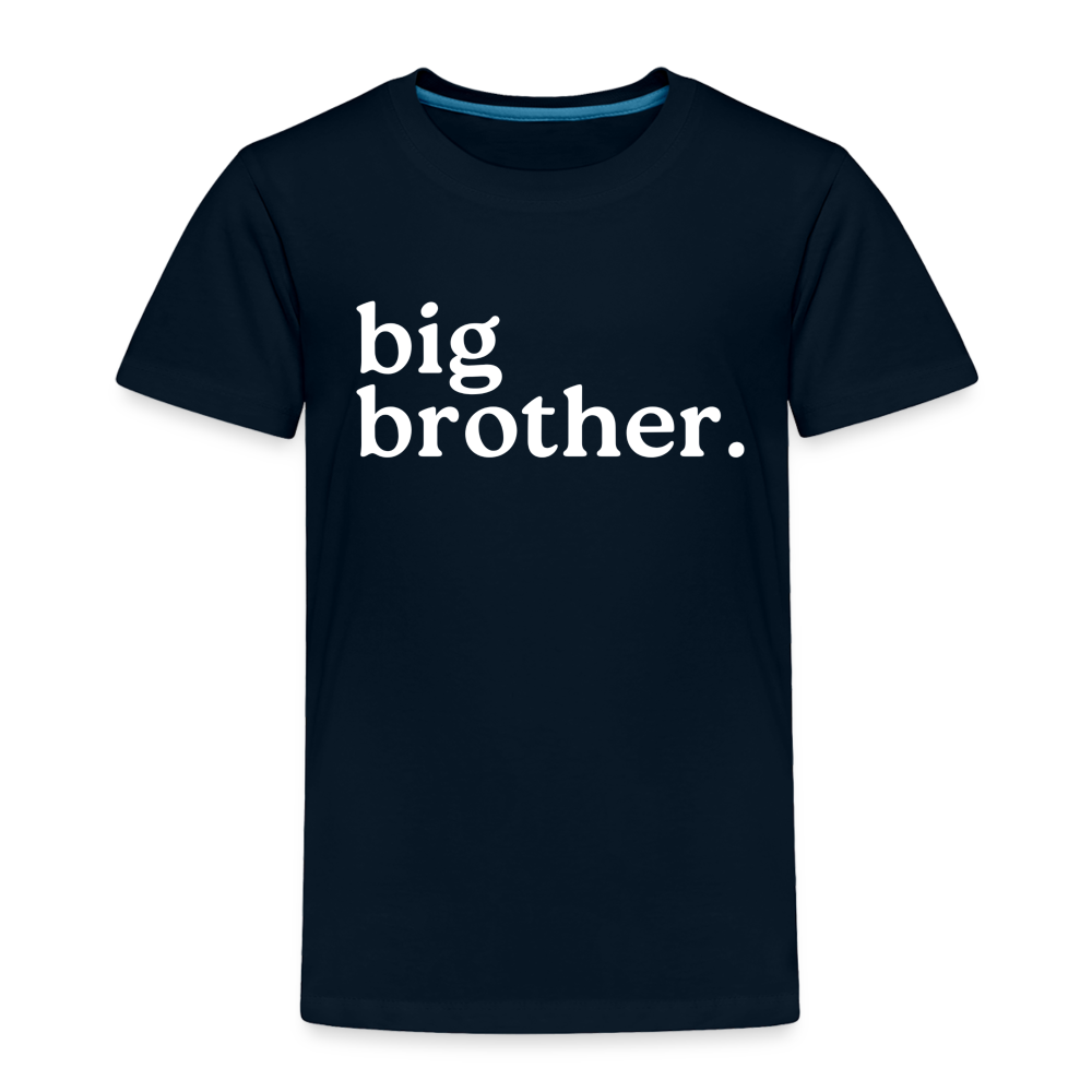 Toddler Big Brother Short Sleeve T-Shirt - deep navy