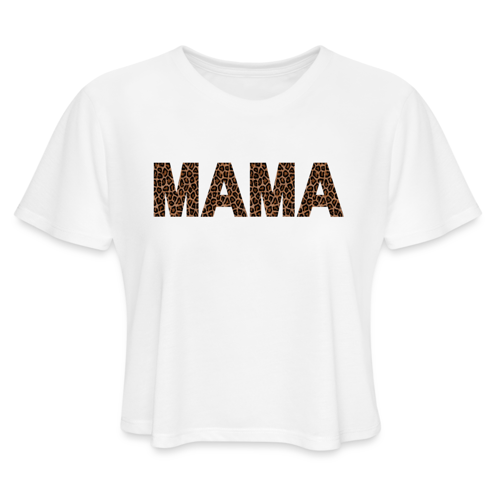 Mama Women's Cropped T-Shirt - white