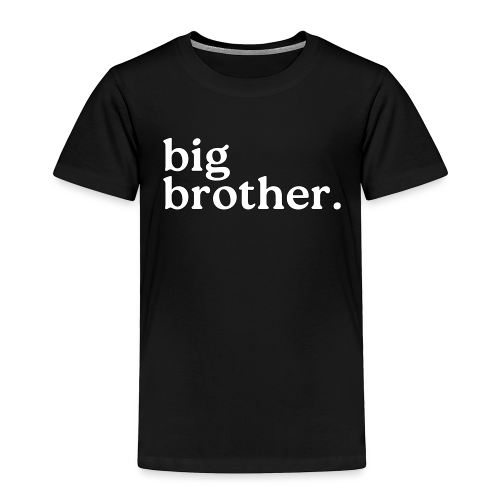 Toddler Big Brother Short Sleeve T-Shirt - black