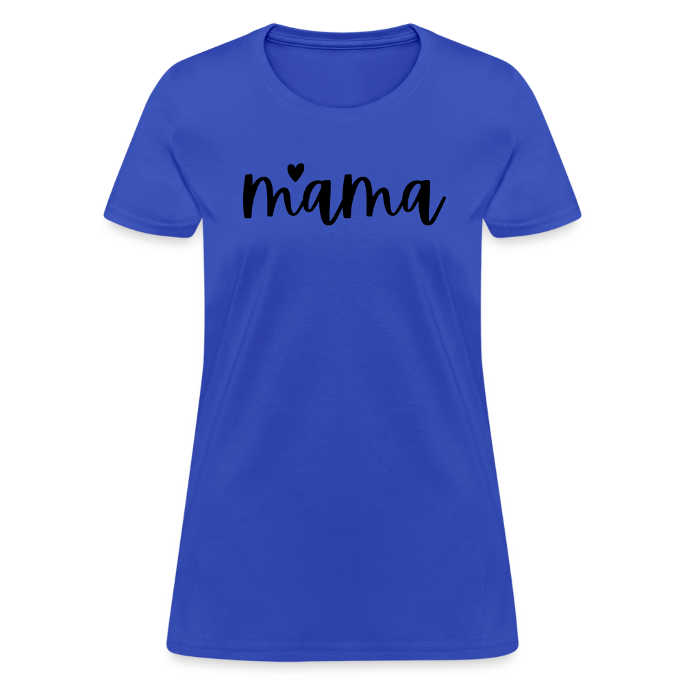 Mama Heart Women's T-Shirt - royal blue