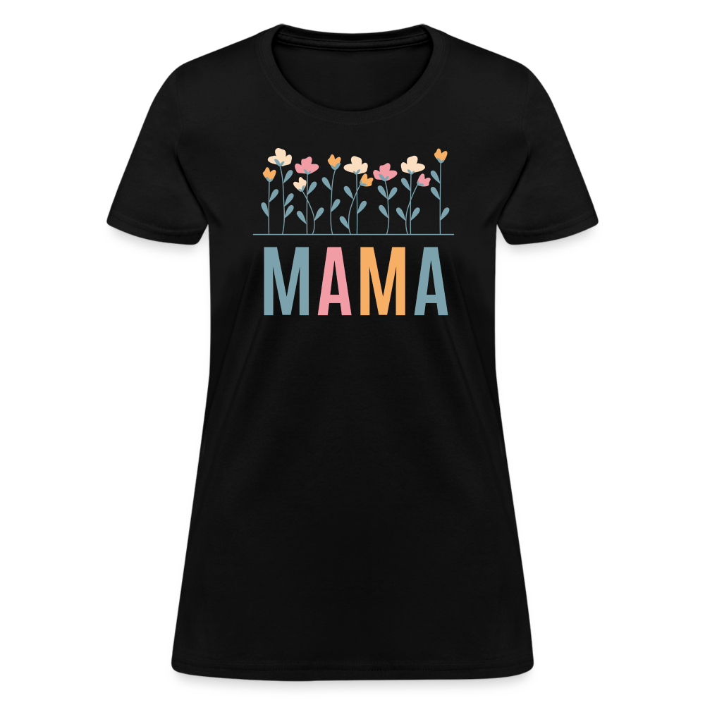 Mama Flowers Women's T-Shirt - black