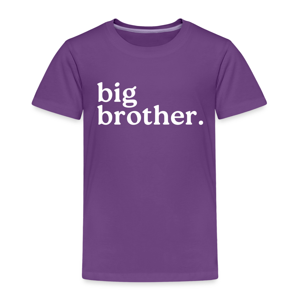 Toddler Big Brother Short Sleeve T-Shirt - purple