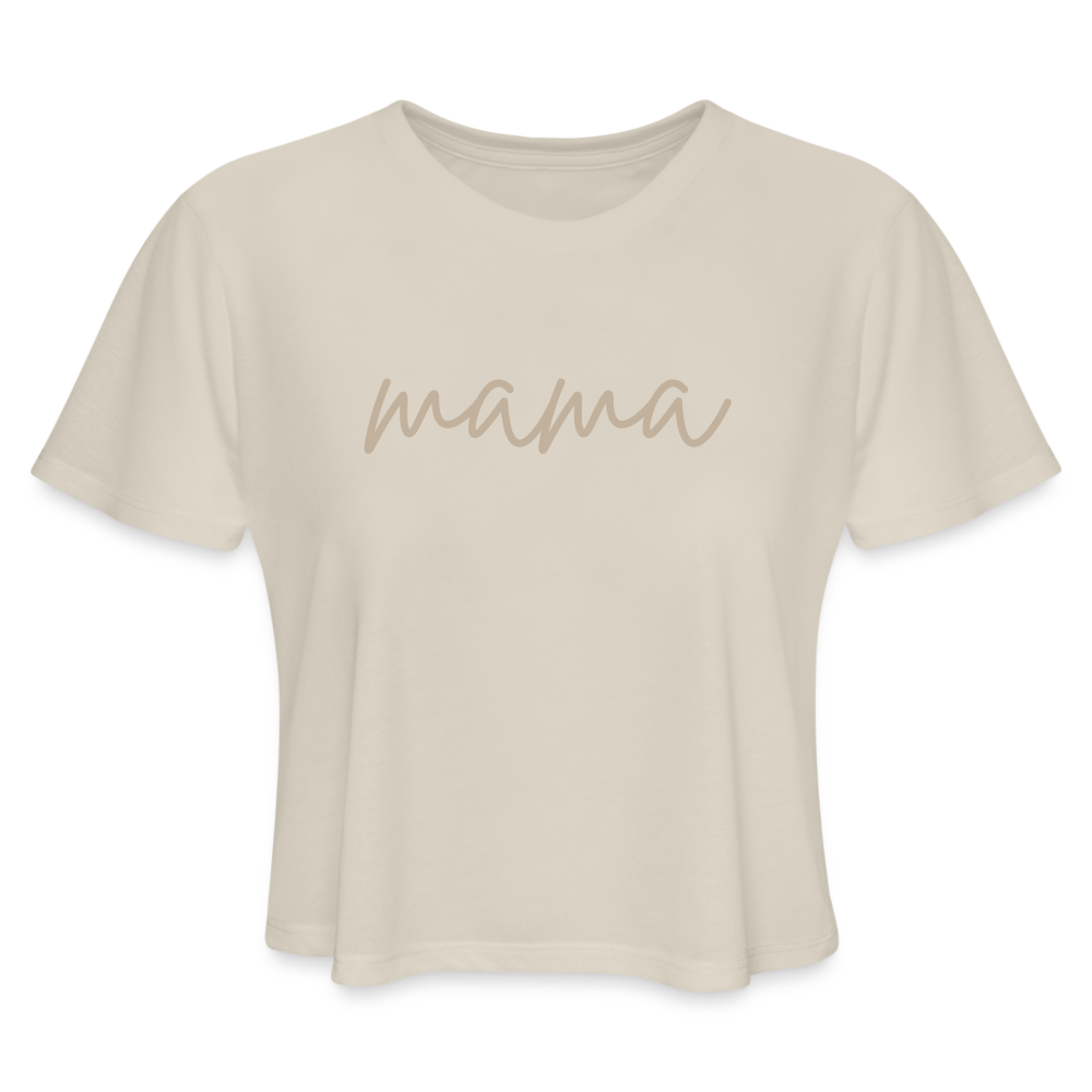 Mama Scripts Women's Cropped T-Shirt - dust