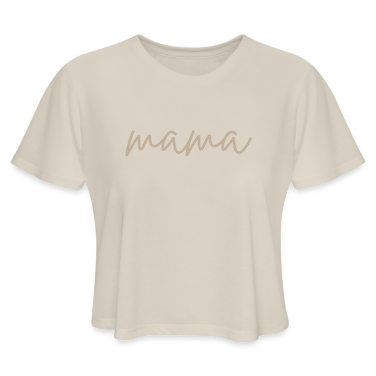 Mama Scripts Women's Cropped T-Shirt - dust