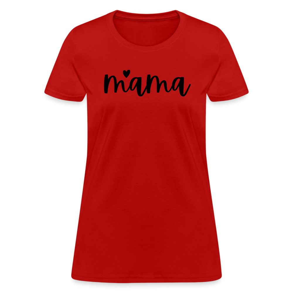 Mama Heart Women's T-Shirt - red