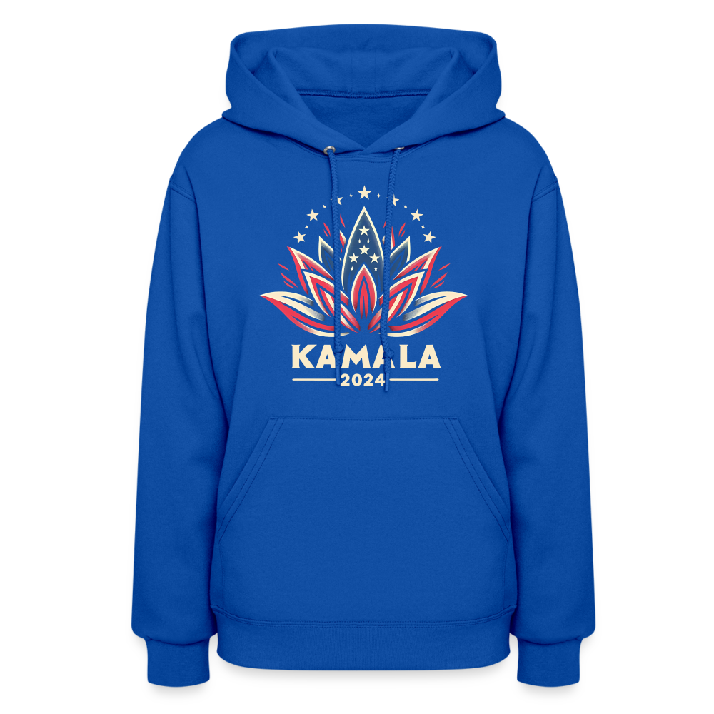 Kamala Harris 2024 Presidential Lotus Women's Hoodie - royal blue