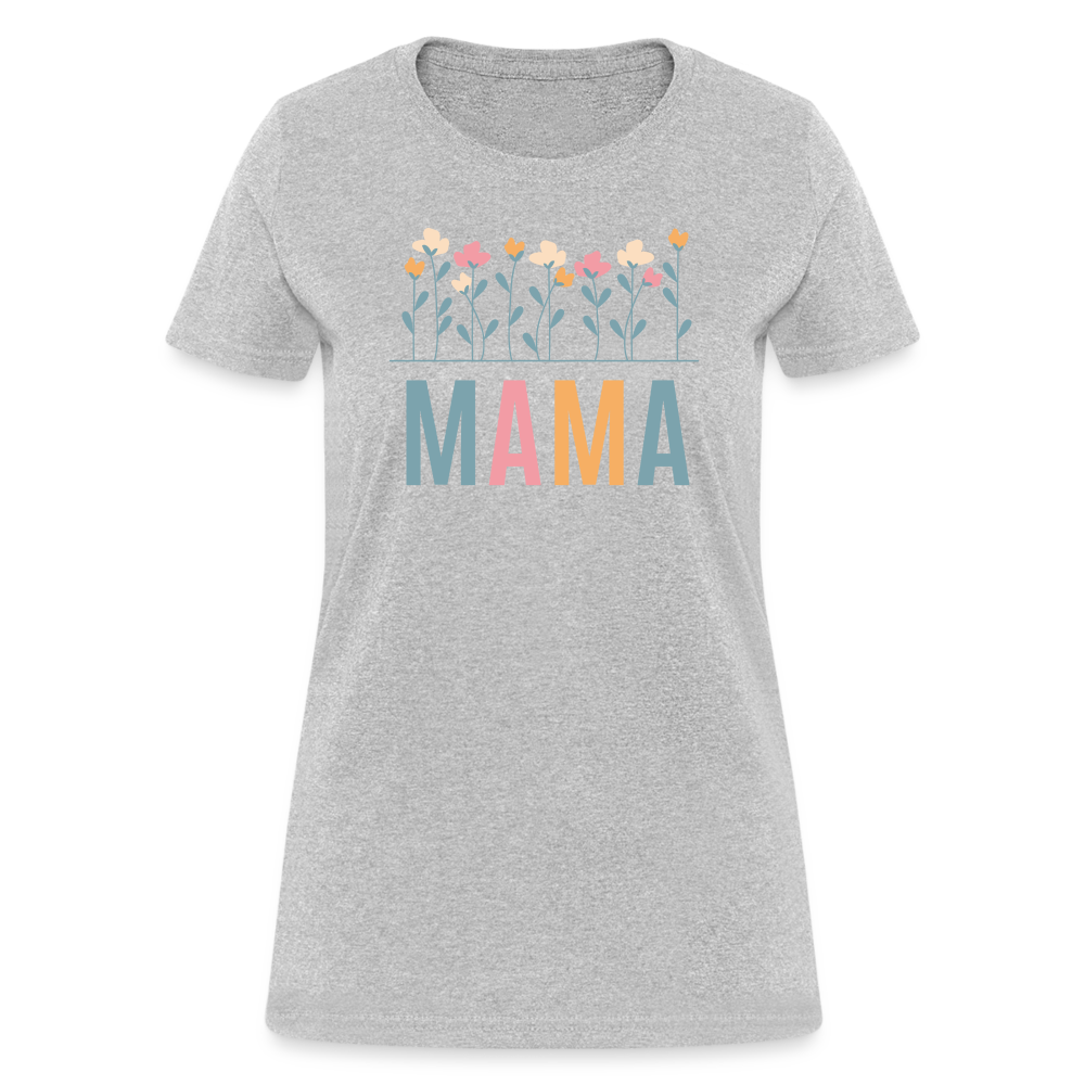 Mama Flowers Women's T-Shirt - heather gray