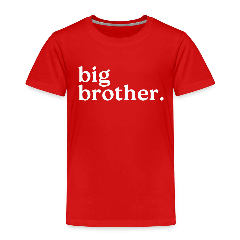 Toddler Big Brother Short Sleeve T-Shirt - red