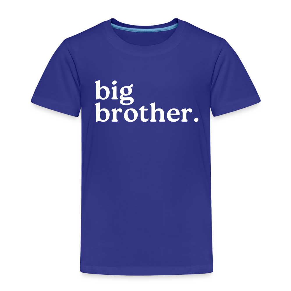 Toddler Big Brother Short Sleeve T-Shirt - royal blue