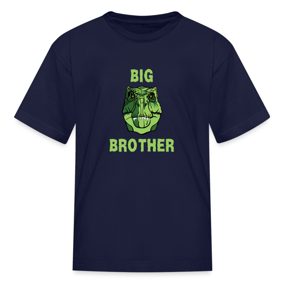 Youth Big Brother Dinosaur Face T-Shirt - navy