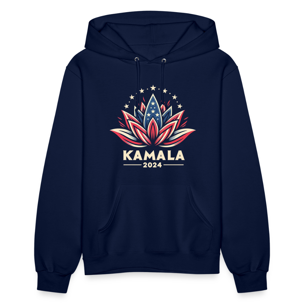 Kamala Harris 2024 Presidential Lotus Women's Hoodie - navy