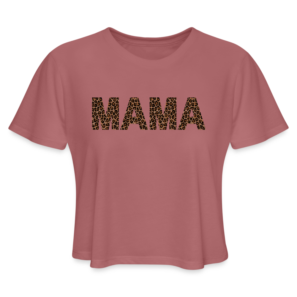 Mama Women's Cropped T-Shirt - mauve