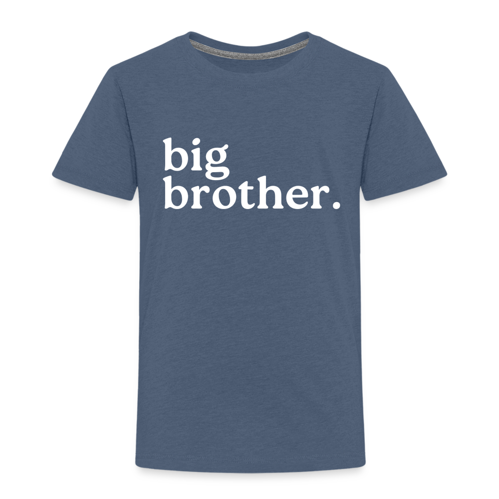 Toddler Big Brother Short Sleeve T-Shirt - heather blue