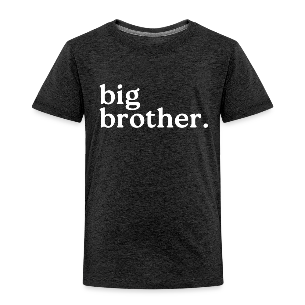 Toddler Big Brother Short Sleeve T-Shirt - charcoal grey