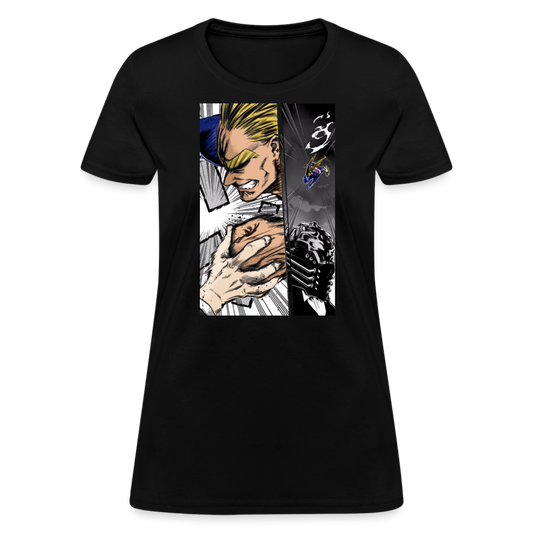 All For One Vs All Might Premium My Hero Academia Women's Manga Anime T-Shirt - black