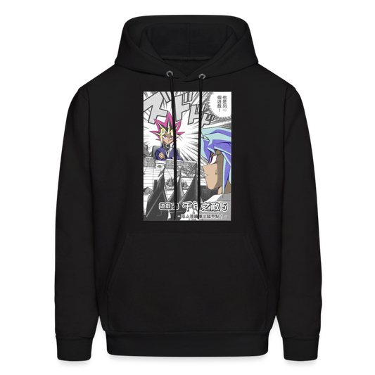 Yugi Vs. Dark Bakura Premium Yu Gi Oh! Manga Hoodie Sweatshirt - black