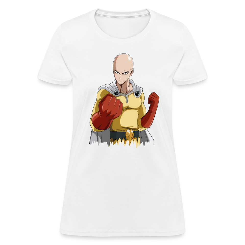 Saitama Drip Premium One Punch Man Women's Anime T-Shirt - white