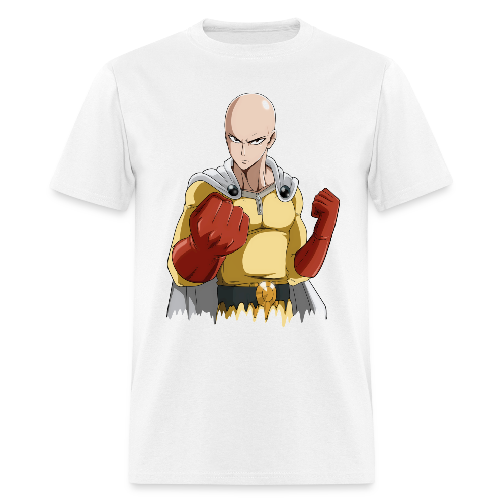 Saitama Drip Premium One Punch Man Anime T-Shirt - white